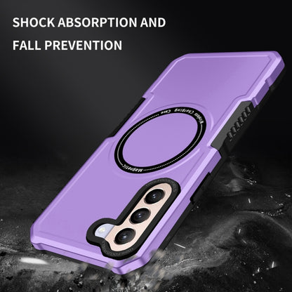 For Samsung Galaxy S21+ 5G MagSafe Shockproof Armor Phone Case(Purple) - Galaxy S21+ 5G Cases by buy2fix | Online Shopping UK | buy2fix