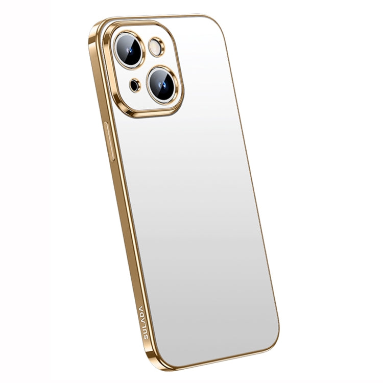 For iPhone 14 SULADA Electroplating Frosted All-inclusive TPU Phone Case(Gold) - iPhone 14 Cases by SULADA | Online Shopping UK | buy2fix