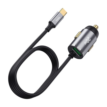 TOTUDESIGN 20W USB Car Fast Charging, Cable Length: 1.2m, Interface:USB-C / Type-C(Black) - In Car by TOTUDESIGN | Online Shopping UK | buy2fix