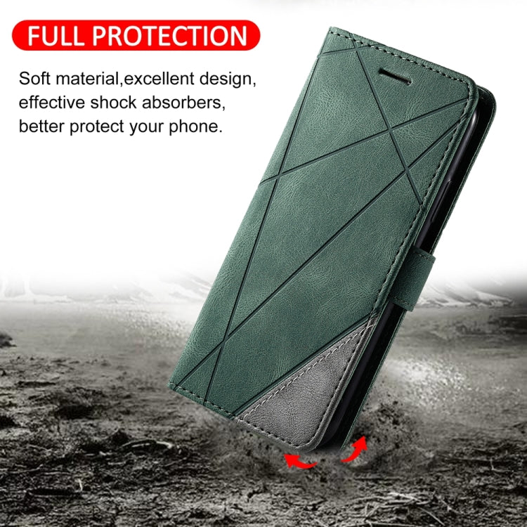 For Xiaomi Redmi A1 Skin Feel Splicing Leather Phone Case(Green) - Xiaomi Cases by buy2fix | Online Shopping UK | buy2fix