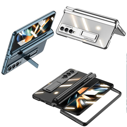 For Samsung Galaxy Z Fold4 GKK Magnetic Fold Hinge Shockproof Phone Case with Pen Slots(Gold) - Galaxy Z Fold4 5G Cases by GKK | Online Shopping UK | buy2fix