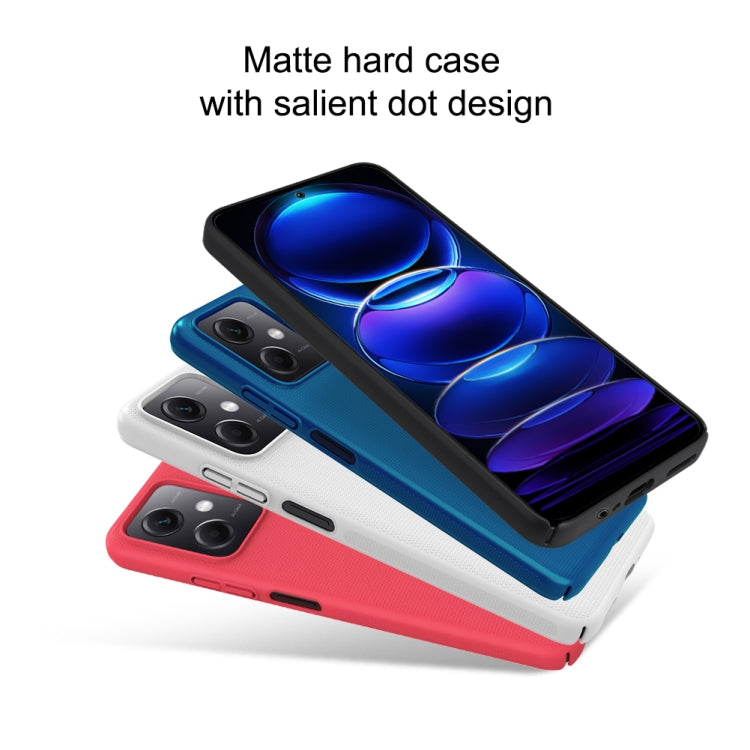 For Xiaomi Redmi Note 12 China NILLKIN Frosted PC Phone Case(Blue) - Xiaomi Cases by NILLKIN | Online Shopping UK | buy2fix