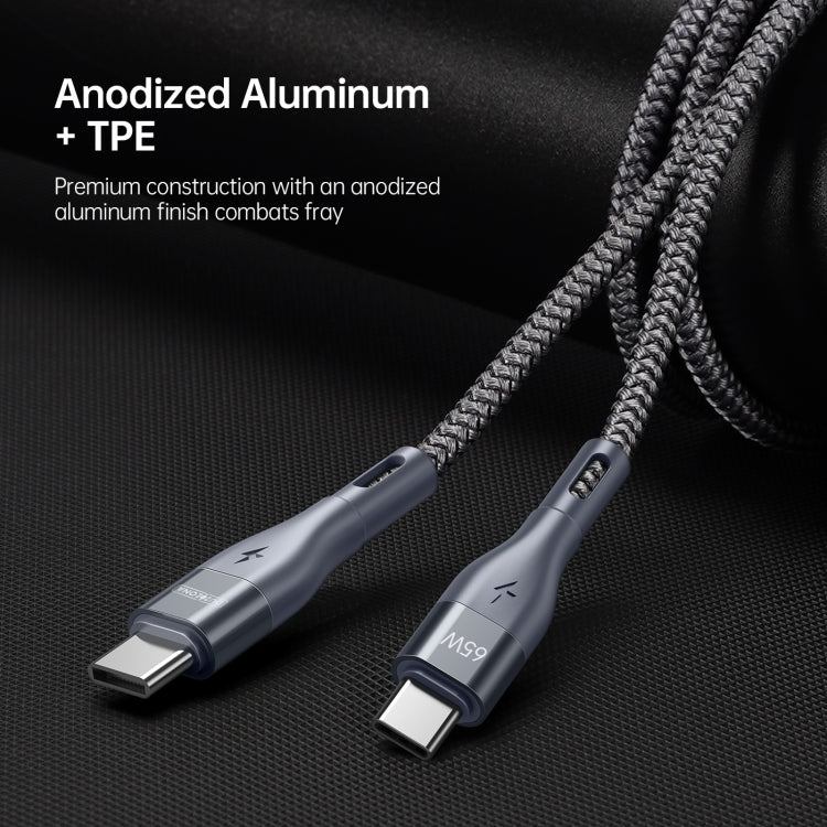 DUZZONA A2 PD 65W USB-C / Type-C to Type-C Fast Charging Data Cable, Length: 1m(Grey) -  by DUZZONA | Online Shopping UK | buy2fix