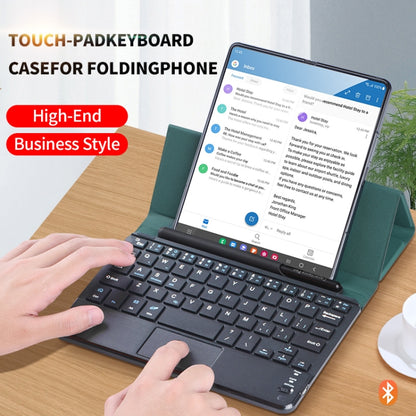 For Samsung Galaxy Z Fold4/Fold3 GKK Magnetic Folding Bluetooth Keyboard Leather Case with Touchpad(Black) - Samsung Keyboard by GKK | Online Shopping UK | buy2fix