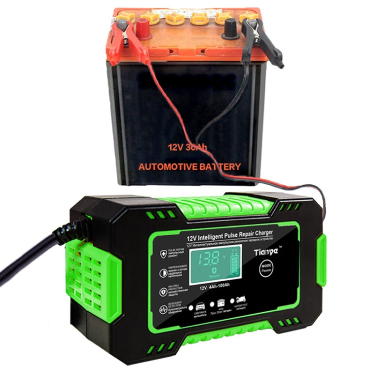 Motorcycle / Car Battery Smart Charger with LCD Creen, Plug Type:US Plug - In Car by buy2fix | Online Shopping UK | buy2fix