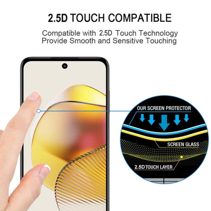 For Motorola Moto G73 Full Glue Full Cover Screen Protector Tempered Glass Film - Motorola Tempered Glass by buy2fix | Online Shopping UK | buy2fix