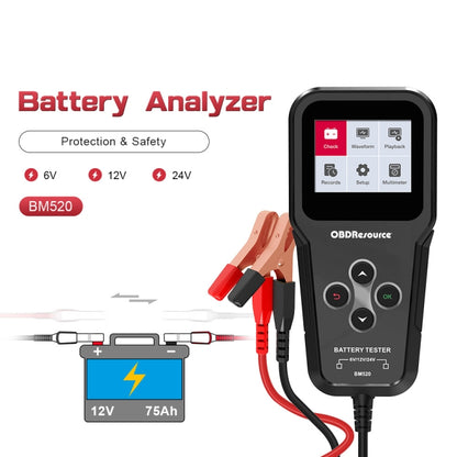 OBDResource BM520 6V 12V Car Digital Load Battery Tester - In Car by buy2fix | Online Shopping UK | buy2fix