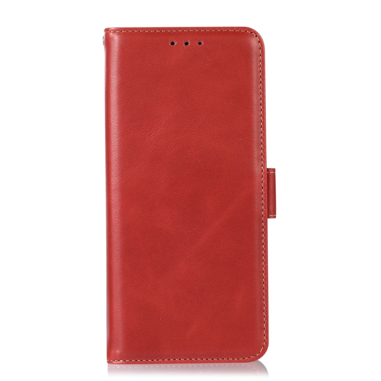 For Motorola Moto E13 4G 2023 Crazy Horse Top Layer Cowhide RFID Leather Phone Case(Red) - Motorola Cases by buy2fix | Online Shopping UK | buy2fix