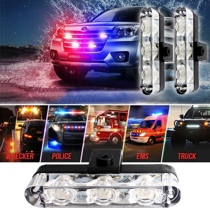 4 in 1 Car 12LEDs Grille Flash Lights Warning Lights with Wireless Remote Control, Color:Yellow - In Car by buy2fix | Online Shopping UK | buy2fix