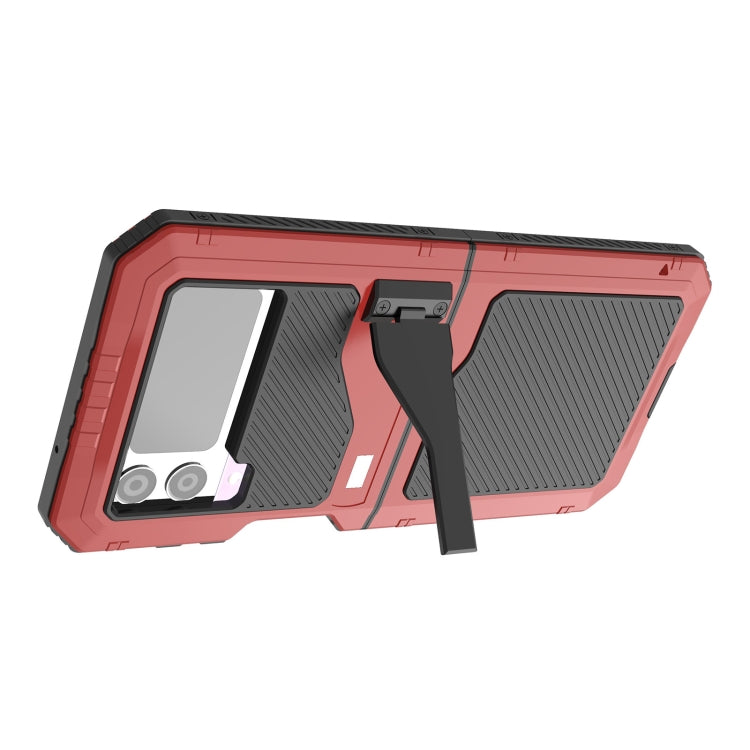 For Samsung Galaxy Z Flip4 RedPepper 360 Full Body Rugged Metal Life Waterproof Phone Case (Red) - Galaxy S23+ 5G Cases by RedPepper | Online Shopping UK | buy2fix