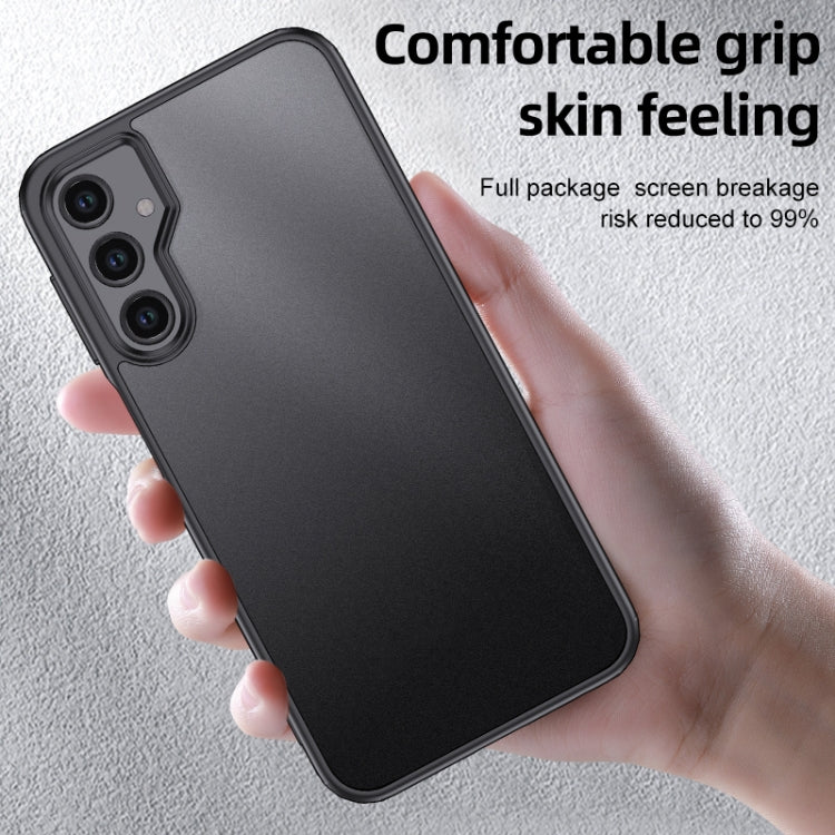 For Samsung Galaxy A24 4G Armor Clear TPU Hard PC Phone Case(Matte Black) - Galaxy Phone Cases by buy2fix | Online Shopping UK | buy2fix
