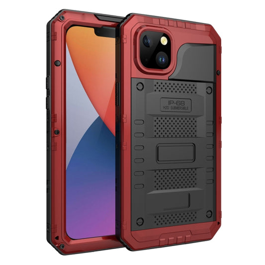 For iPhone 14 Plus RedPepper Wolf 360 Full Body Rugged Life Waterproof Phone Case(Red) - iPhone 14 Plus Cases by RedPepper | Online Shopping UK | buy2fix