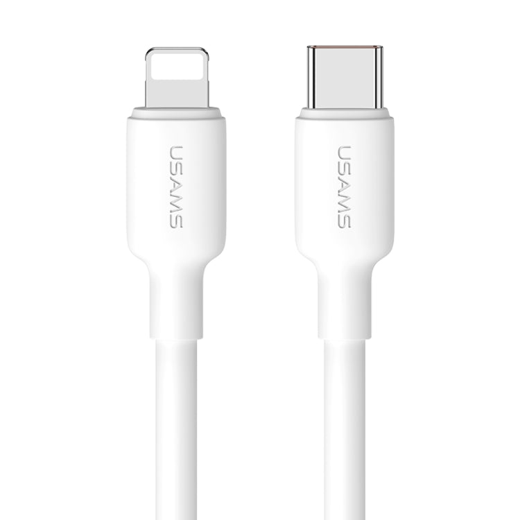 USAMS US-SJ610 U84 PD20W USB-C / Type-C to 8 Pin Charging Data Cable, Cable Length:1m(White) - 2 in 1 Cable by USAMS | Online Shopping UK | buy2fix