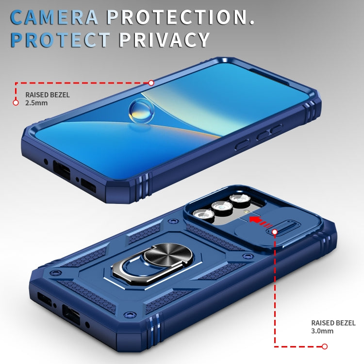 For Samsung Galaxy A54 5G Sliding Camshield TPU + PC Phone Case(Blue) - Galaxy Phone Cases by buy2fix | Online Shopping UK | buy2fix