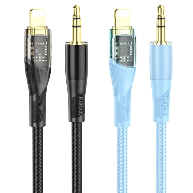 hoco UPA25 Transparent Exploration Version 8 Pin Digital Audio Conversion Cable, Length: 1m(Blue) - Video & Audio Cable by hoco | Online Shopping UK | buy2fix
