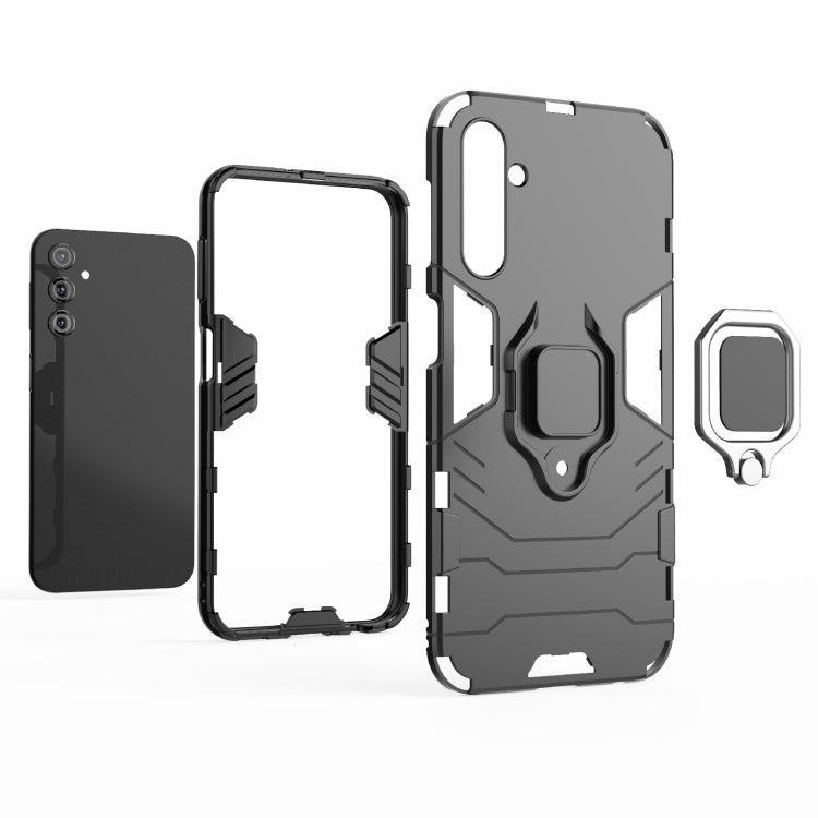 For Samsung Galaxy A24 5G / A24 4G PC + TPU Shockproof Protective Phone Case with Magnetic Ring Holder(Navy Blue) - Galaxy Phone Cases by buy2fix | Online Shopping UK | buy2fix