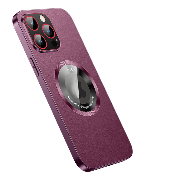 For iPhone 14 Pro Max R-JUST RH05 Magnetic Leather Metal Phone Case(Purple) - iPhone 14 Pro Max Cases by R-JUST | Online Shopping UK | buy2fix