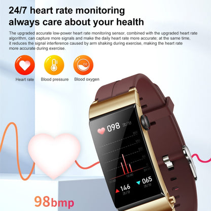 M6 1.5 inch Steel Band Earphone Detachable IP68 Waterproof Smart Watch Support Bluetooth Call(Gold) - Smart Wear by buy2fix | Online Shopping UK | buy2fix