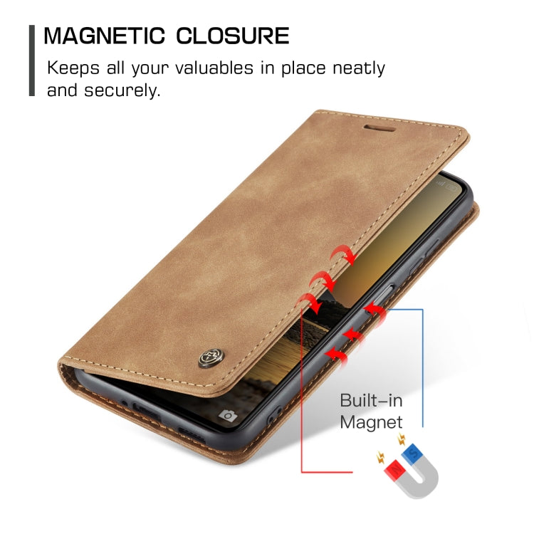 For Xiaomi Redmi Note 12 Pro 5G / Poco X5 Pro CaseMe 013 Multifunctional Horizontal Flip Leather Phone Case(Brown) - Xiaomi Cases by CaseMe | Online Shopping UK | buy2fix