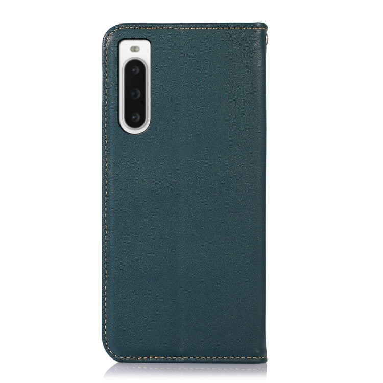 For Sony Xperia 10 V KHAZNEH Nappa Top Layer Cowhide Leather Phone Case(Green) - Sony Cases by buy2fix | Online Shopping UK | buy2fix