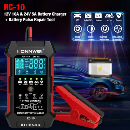 KONNWEI CR-10 2 inch Car Battery Charger Battery Pulse Repair Tool, Plug Type:US Plug - In Car by KONNWEI | Online Shopping UK | buy2fix