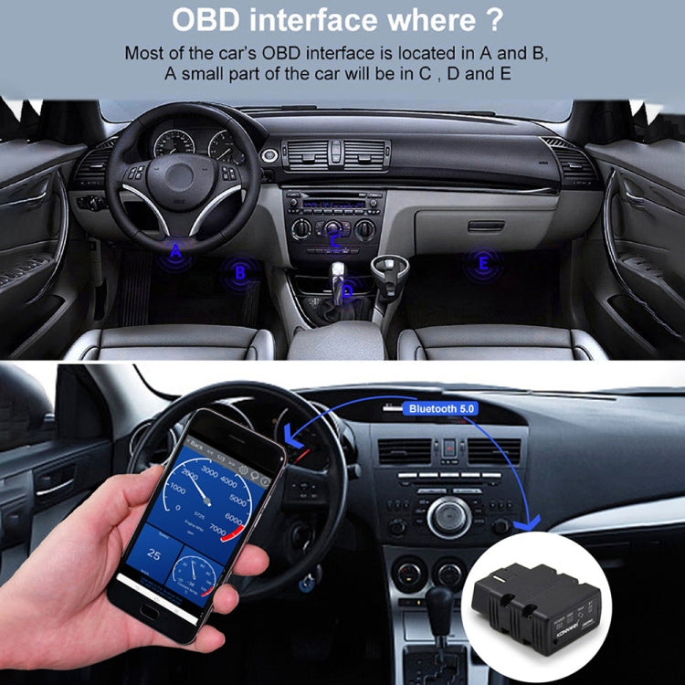 KONNWEI KW902 Bluetooth 5.0 OBD2 Car Fault Diagnostic Scan Tools Support IOS / Android(Black) - In Car by KONNWEI | Online Shopping UK | buy2fix