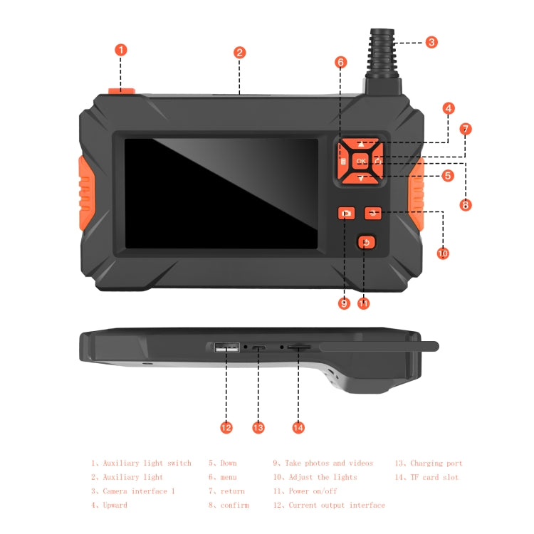 P130 8mm 4.3 inch Single Camera with Screen Endoscope, Length:10m - Consumer Electronics by buy2fix | Online Shopping UK | buy2fix