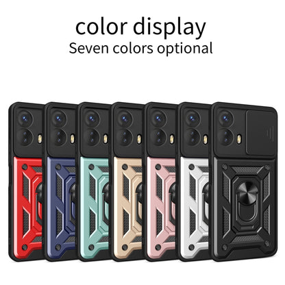 For Motorola Moto G73 5G Sliding Camera Cover Design TPU+PC Phone Case(Silver) - Motorola Cases by buy2fix | Online Shopping UK | buy2fix