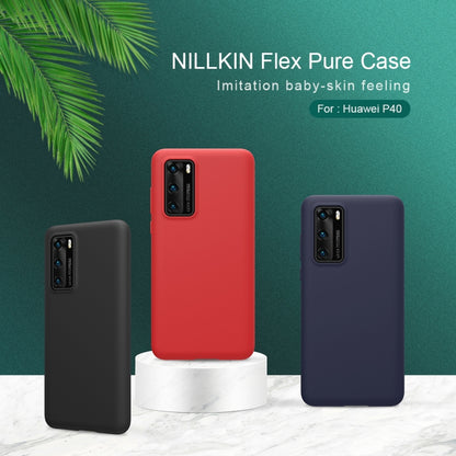 For Huawei P40 NILLKIN Feeling Series Shockproof Liquid Silicone Protective Case(Blue) - Huawei Cases by NILLKIN | Online Shopping UK | buy2fix