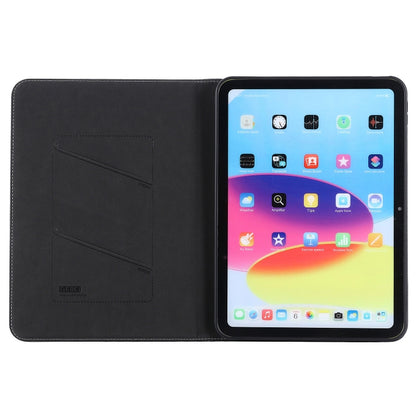 For iPad 2025 / 2022 GEBEI Silk Texture Flip Tablet Leather Case(Black) - iPad 2025 / 2022 Cases by GEBEI | Online Shopping UK | buy2fix