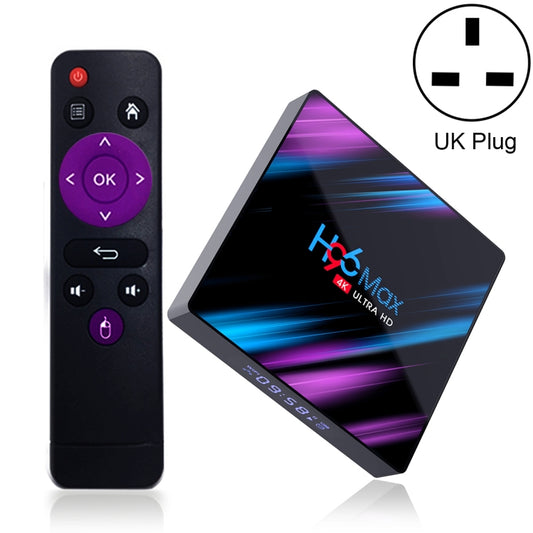 H96 Max-3318 4K Ultra HD Android TV Box with Remote Controller, Android 10.0, RK3318 Quad-Core 64bit Cortex-A53, 2GB+16GB, Support TF Card / USBx2 / AV / Ethernet, Plug Specification:UK Plug - Consumer Electronics by buy2fix | Online Shopping UK | buy2fix