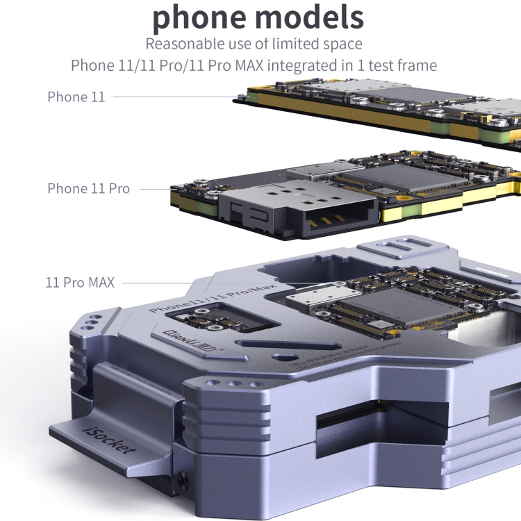 Qianli iSocket Motherboard Layered Test Fixture For iPhone 11 Series - Repair Fixture by QIANLI | Online Shopping UK | buy2fix