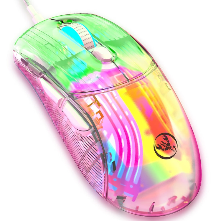 X400 7 Keys Transparent RGB Wired Gaming Mouse -  by buy2fix | Online Shopping UK | buy2fix