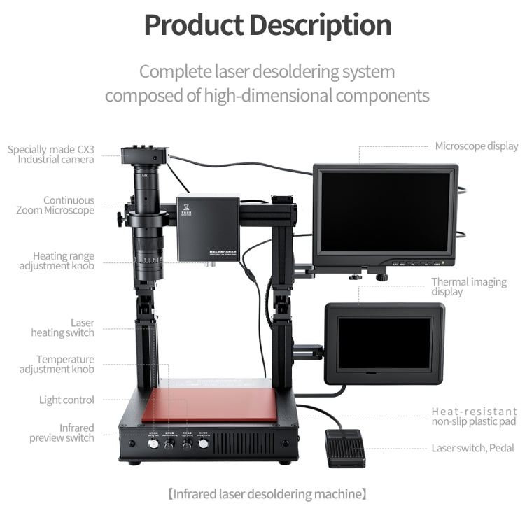 Mega-idea Intelligent Infrared Laser Desoldering Machine, Model:Without Microscope Set(US Plug) - Separation Equipment by QIANLI | Online Shopping UK | buy2fix