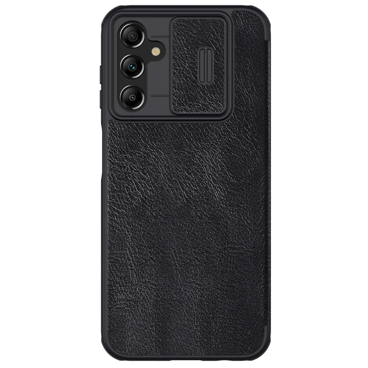 For Samsung Galaxy A14 4G NILLKIN QIN Series Pro Sliding Camera Cover Design Leather Phone Case(Black) - Galaxy Phone Cases by NILLKIN | Online Shopping UK | buy2fix