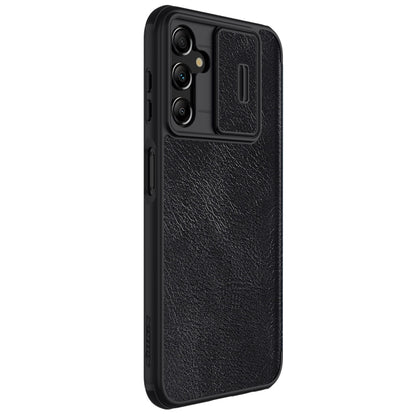 For Samsung Galaxy A14 4G NILLKIN QIN Series Pro Sliding Camera Cover Design Leather Phone Case(Black) - Galaxy Phone Cases by NILLKIN | Online Shopping UK | buy2fix