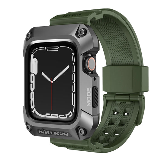 NILLKIN Ruidong Series Alloy + TPU Integrated Watch Band For Apple Watch Series 8&7 45mm(Green) - Watch Bands by NILLKIN | Online Shopping UK | buy2fix