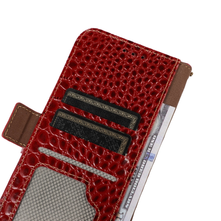 For Google Pixel 8 Crocodile Top Layer Cowhide Leather Phone Case(Red) - Google Cases by buy2fix | Online Shopping UK | buy2fix