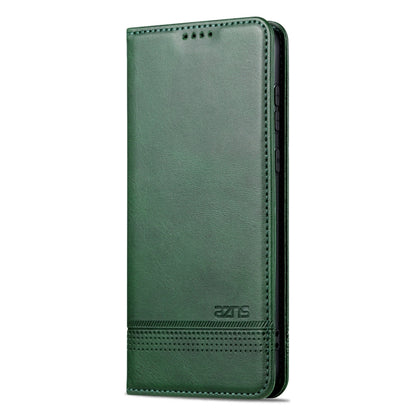 For Huawei P60 / P60 Pro AZNS Magnetic Calf Texture Flip Leather Phone Case(Dark Green) - Huawei Cases by AZNS | Online Shopping UK | buy2fix