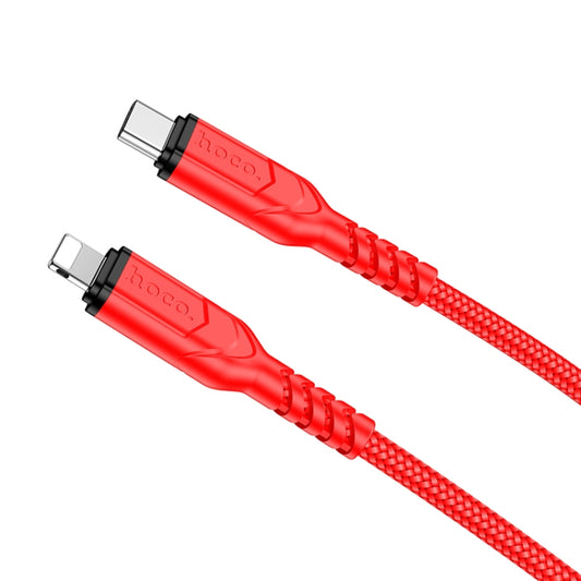 hoco X59 Victory PD 20W USB-C / Type-C to 8 Pin Charging Data Dable, Length:2m(Red) - 2 in 1 Cable by hoco | Online Shopping UK | buy2fix