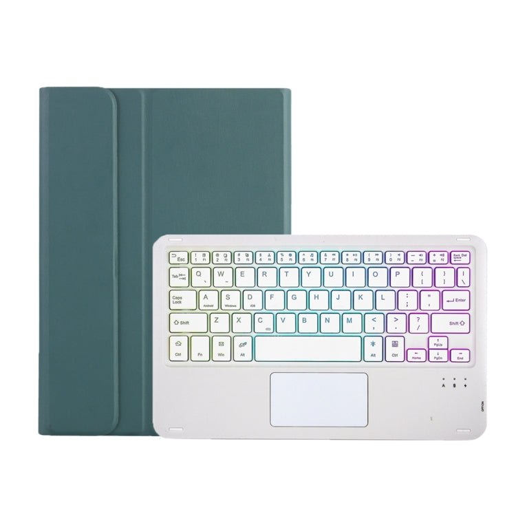 For Xiaomi Pad 6 / Pad 6 Pro A0N7-AS Lambskin Texture Ultra-thin Backlight Bluetooth Keyboard Leather Case with Touchpad(Dark Green) - Others Keyboard by buy2fix | Online Shopping UK | buy2fix