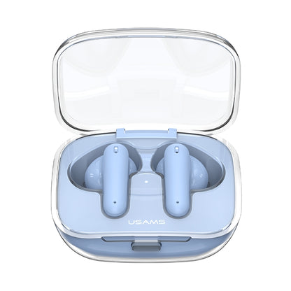 USAMS BE16 Ice Tray Series Transparent TWS In-Ear Wireless Bluetooth Earphone(Blue) - TWS Earphone by USAMS | Online Shopping UK | buy2fix