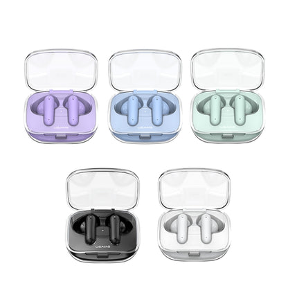 USAMS BE16 Ice Tray Series Transparent TWS In-Ear Wireless Bluetooth Earphone(Green) - TWS Earphone by USAMS | Online Shopping UK | buy2fix