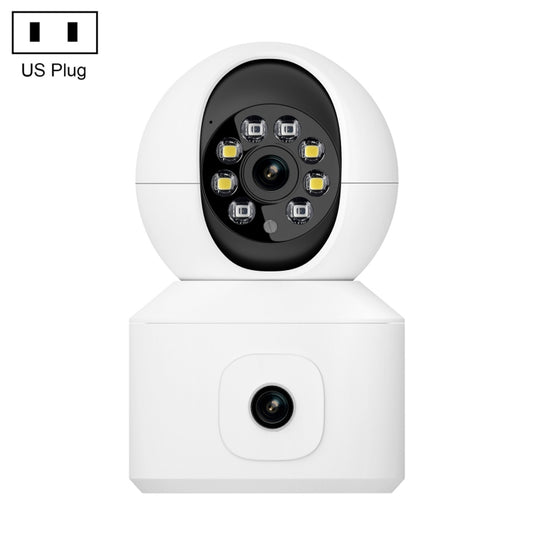 ESCAM QF010 2x2MP Dual Lens Dual Screen Surveillance WiFi Camera Support Two-way Voice & Motion Detection(US Plug) - Wireless Camera by ESCAM | Online Shopping UK | buy2fix