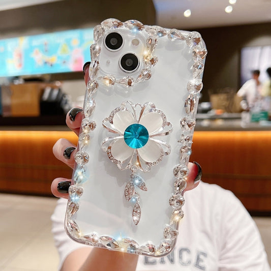For iPhone 13 Sunflower Diamond Phone Case(Transparent) - iPhone 13 Cases by buy2fix | Online Shopping UK | buy2fix