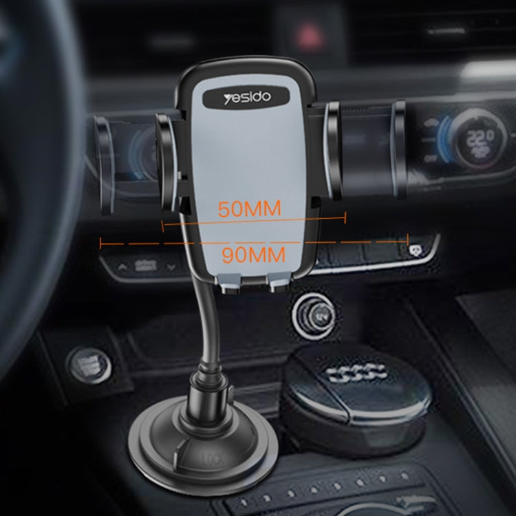 Yesido C112 Universal Car Water Cup Holder Telescopic Hose Phone Holder(Black) - Universal Car Holders by Yesido | Online Shopping UK | buy2fix