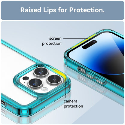 For iPhone 15 Pro Max Colorful Series Acrylic + TPU Phone Case(Transparent Blue) - iPhone 15 Pro Max Cases by buy2fix | Online Shopping UK | buy2fix