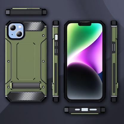 For iPhone 14 Pro Max Matte Holder Phone Case(Army Green) - iPhone 14 Pro Max Cases by buy2fix | Online Shopping UK | buy2fix