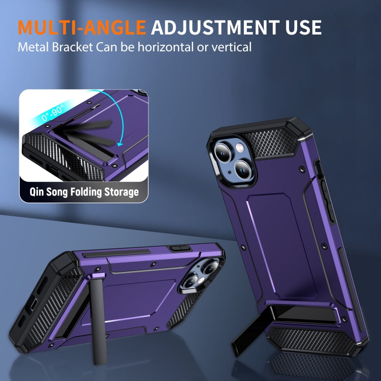 For iPhone 12 Pro Max Matte Holder Phone Case(Purple) - iPhone 12 Pro Max Cases by buy2fix | Online Shopping UK | buy2fix