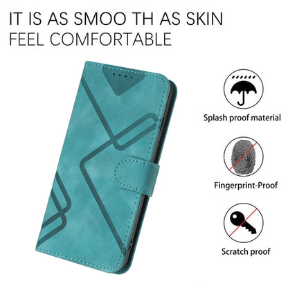 For Honor 20S Russia /20 lite Russia  Line Pattern Skin Feel Leather Phone Case(Light Blue) - Honor Cases by buy2fix | Online Shopping UK | buy2fix